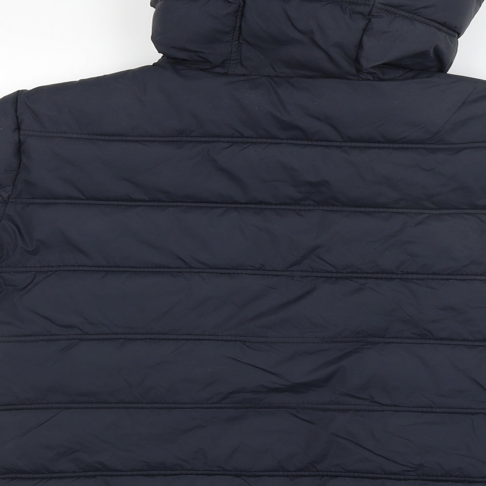 Jack Jones Mens Blue   Parka Coat Size M