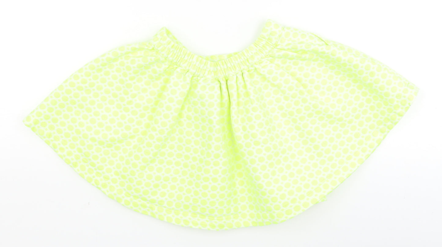 NEXT Baby Yellow Polka Dot  Flare Skirt Size 18-24 Months