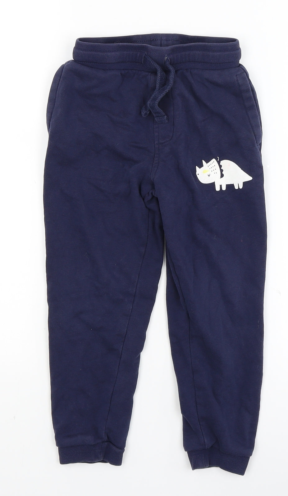 George Boys Blue   Jogger Trousers Size 4-5 Years - dinosaur