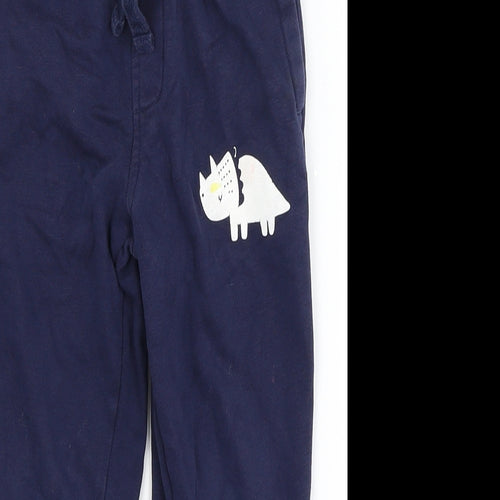 George Boys Blue   Jogger Trousers Size 4-5 Years - dinosaur