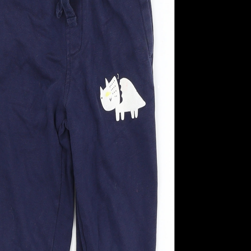 George Boys Blue   Jogger Trousers Size 4-5 Years - dinosaur