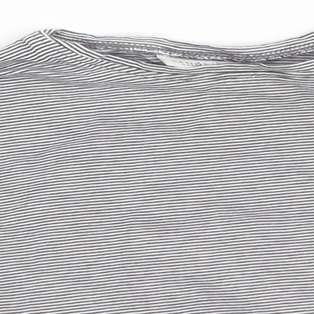 NEXT Baby Grey Striped  Basic T-Shirt Size 6-9 Months