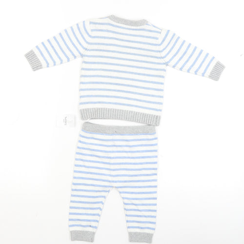 Nutmeg Baby White Striped  Trousers Set Outfit/Set Size 3-6 Months