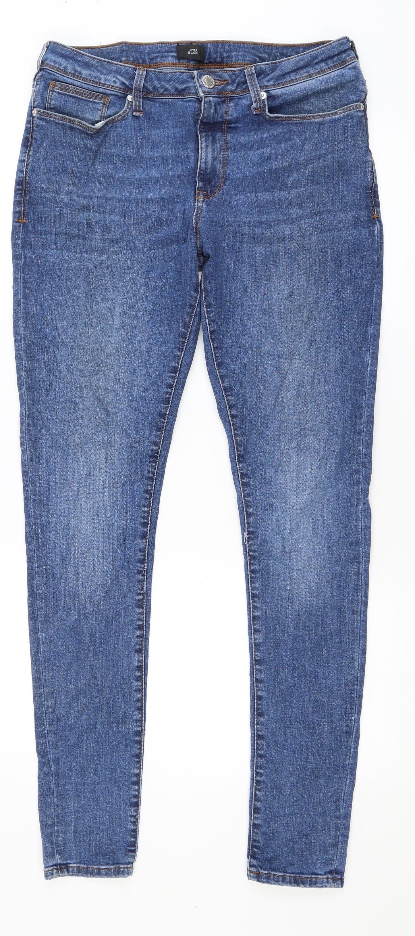 River Island Mens Blue   Skinny Jeans Size 32 L32 in
