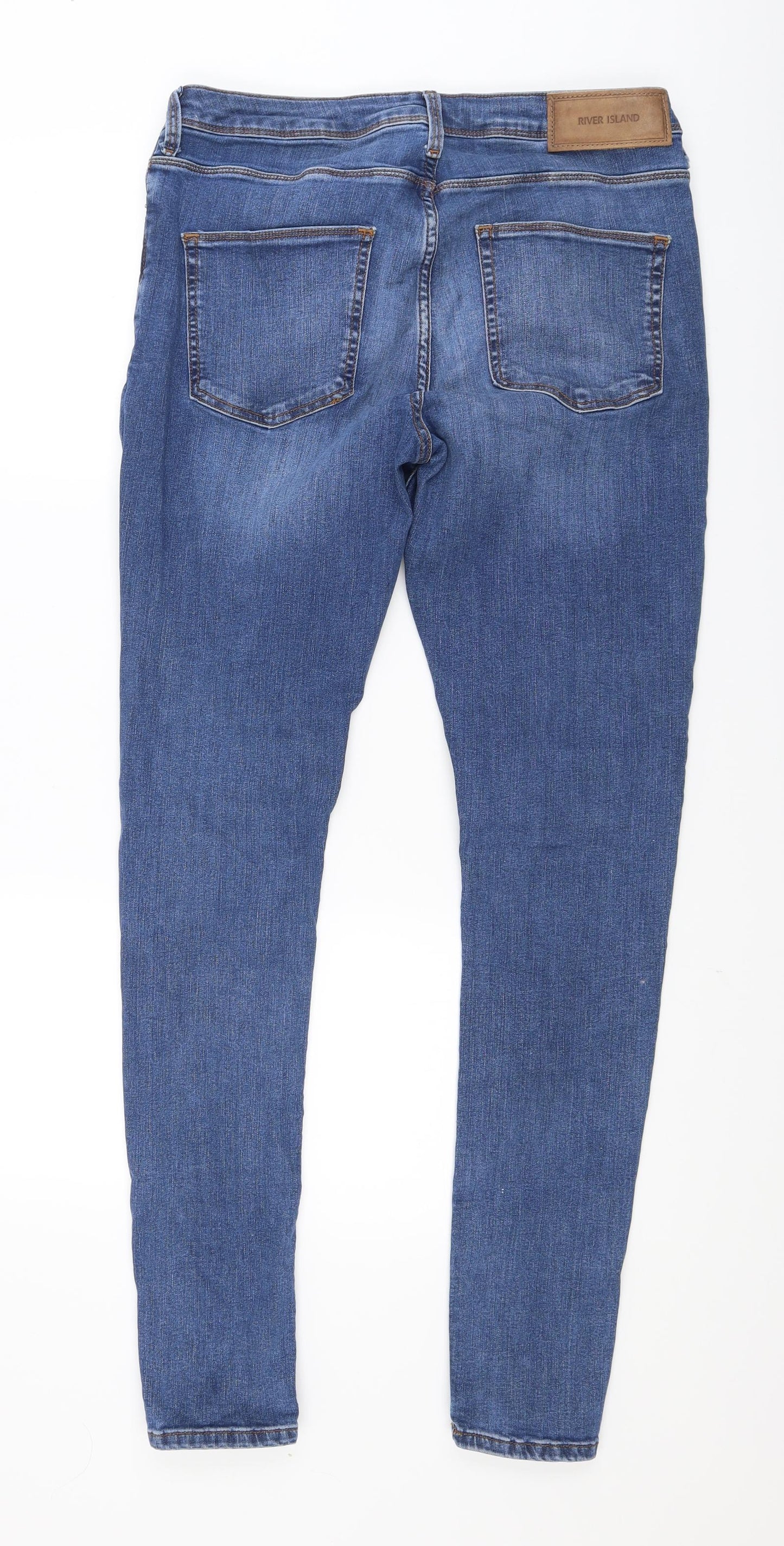 River Island Mens Blue   Skinny Jeans Size 32 L32 in
