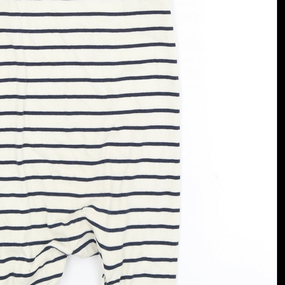 H&M Baby White Striped  Dungaree One-Piece Size 6-9 Months
