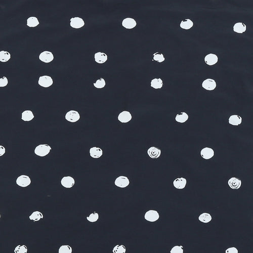 Very Womens Blue Polka Dot  Basic T-Shirt Size 8