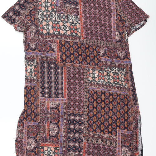 NEXT Womens Red Paisley  T-Shirt Dress  Size 12