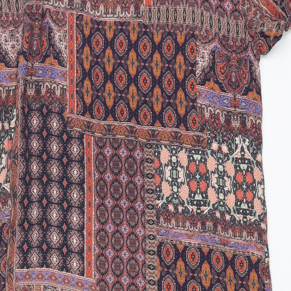 NEXT Womens Red Paisley  T-Shirt Dress  Size 12