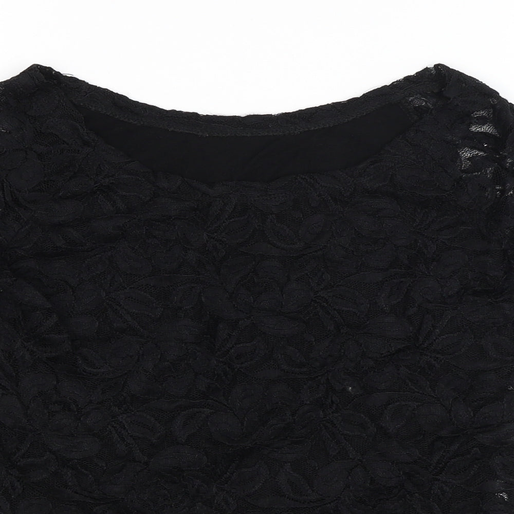 Preworn Womens Black   Basic T-Shirt Size 10