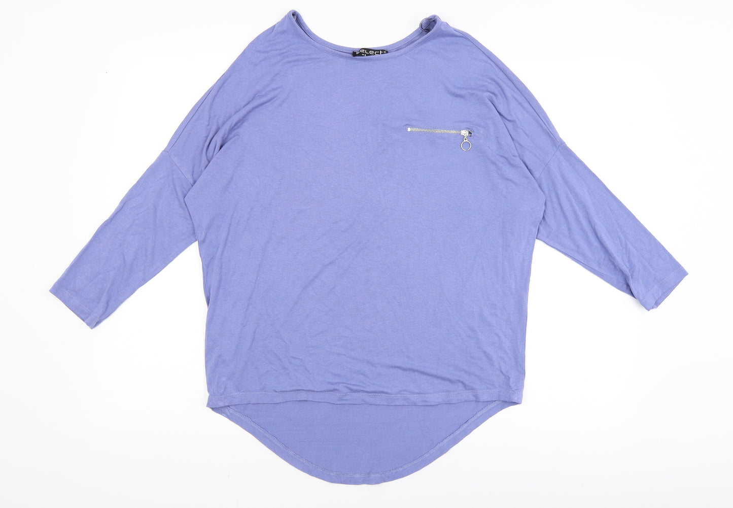 Select Womens Purple   Basic T-Shirt Size 8