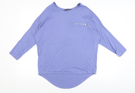 Front view of Select women’s purple basic t-shirt, size UK 8