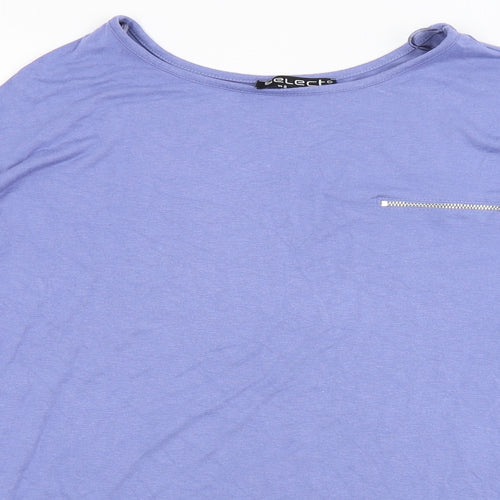 Select Womens Purple   Basic T-Shirt Size 8