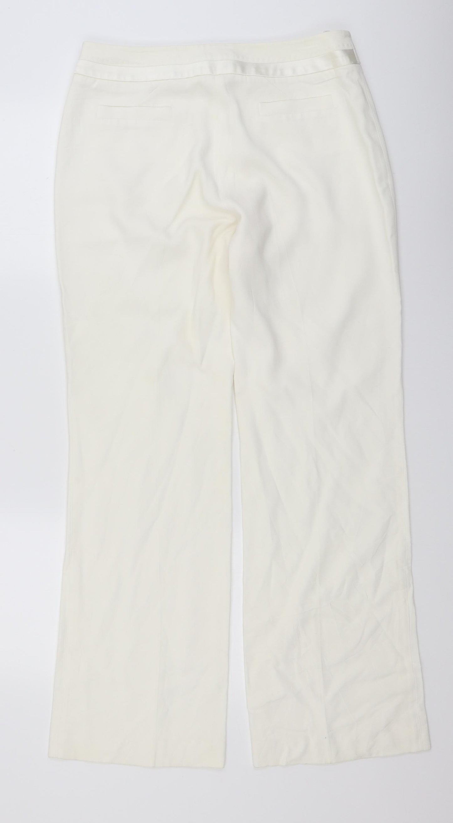 Oasis Womens White   Dress Pants Trousers Size 12 L30 in