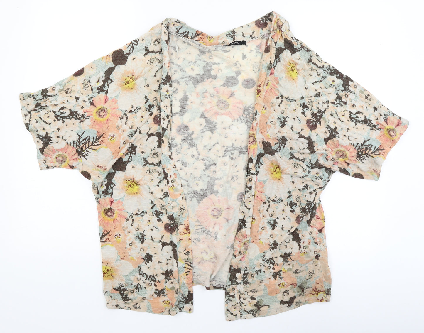 George Womens Pink Floral  Cardigan Jumper Size 12