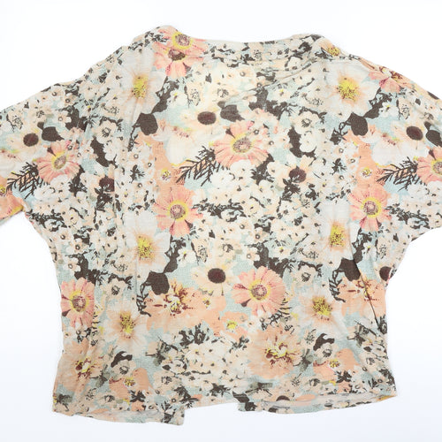 George Womens Pink Floral  Cardigan Jumper Size 12