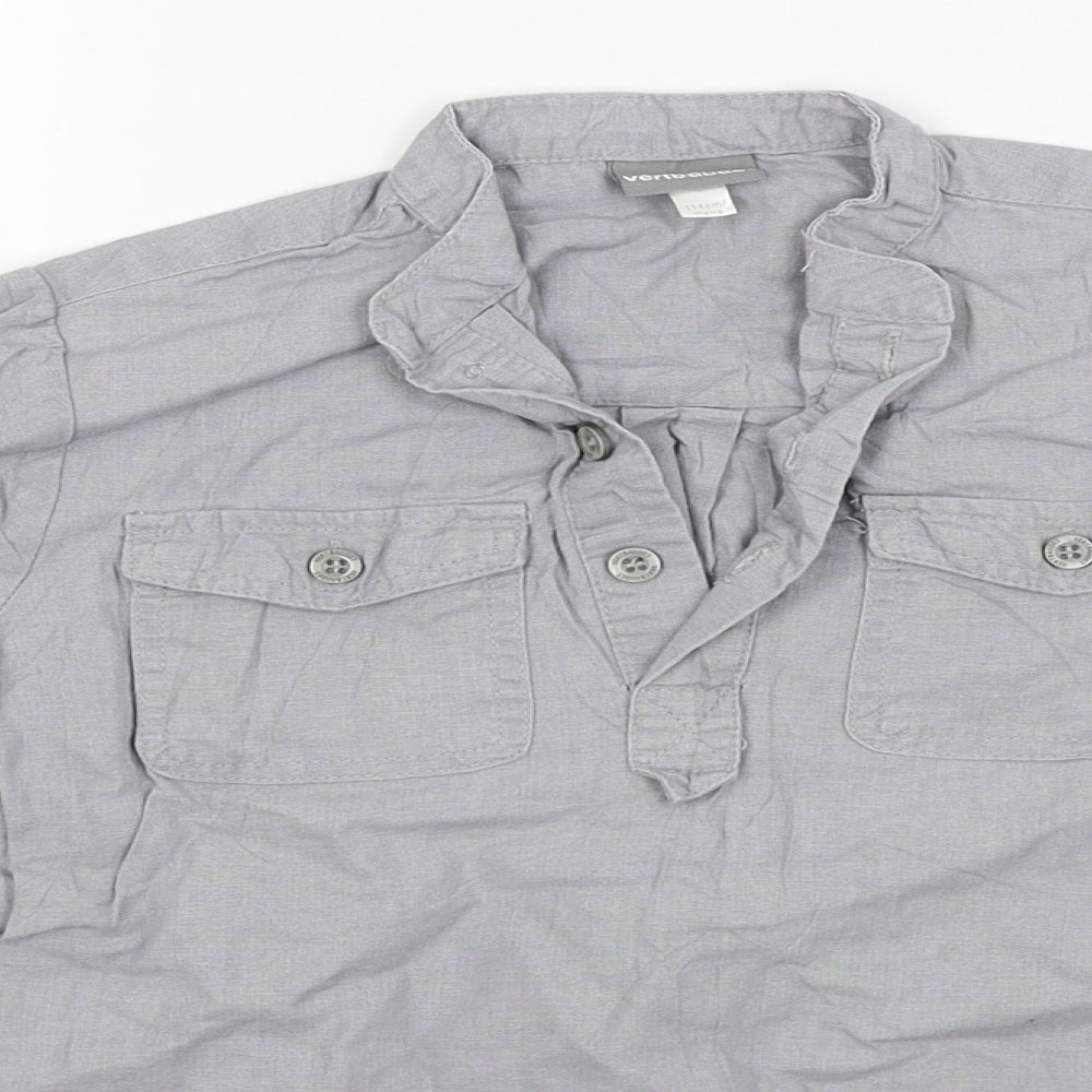 Vertbaudet Boys Grey   Basic Button-Up Size 6 Years