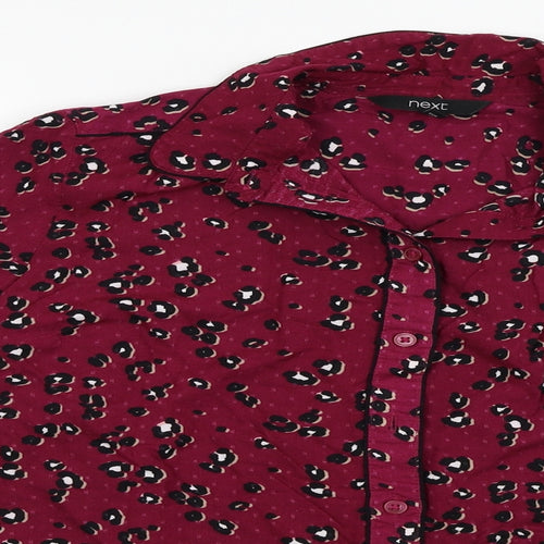 NEXT  Womens Purple Animal Print  Basic Button-Up Size 8