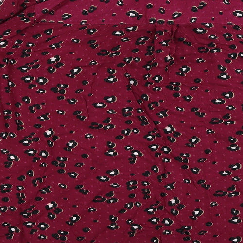 NEXT  Womens Purple Animal Print  Basic Button-Up Size 8