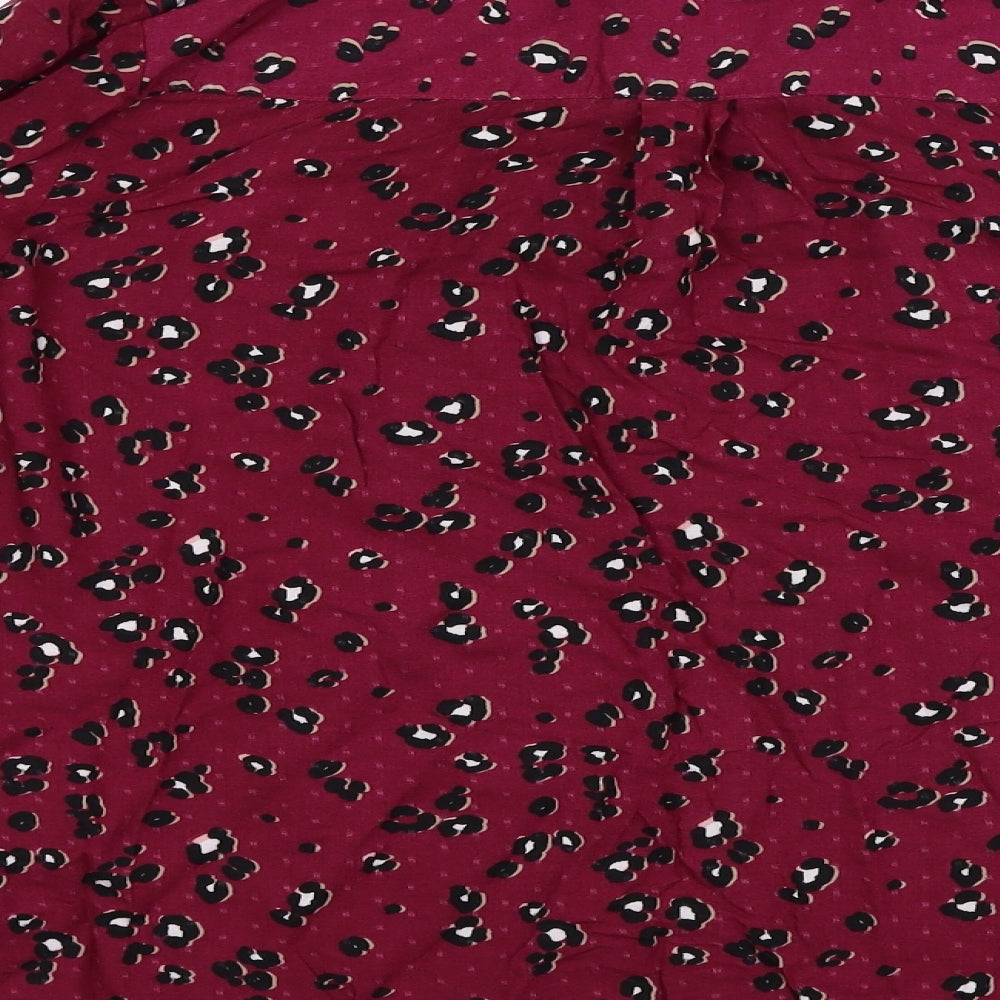 NEXT  Womens Purple Animal Print  Basic Button-Up Size 8