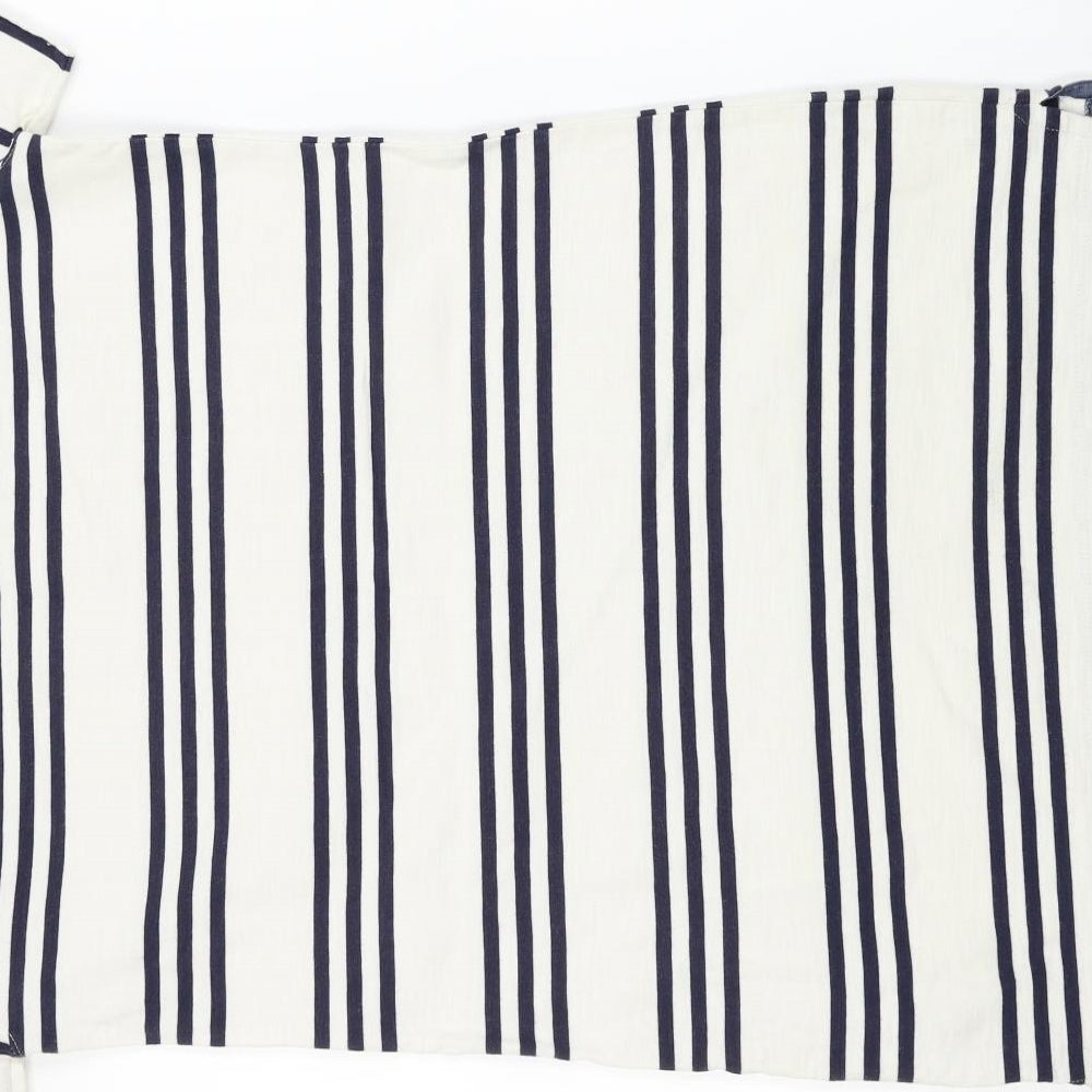 NEXT  Womens White Striped  Basic T-Shirt Size 8