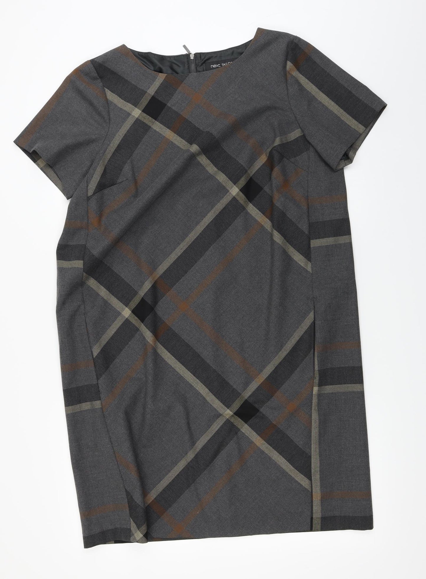 NEXT Womens Grey Check  A-Line  Size 16