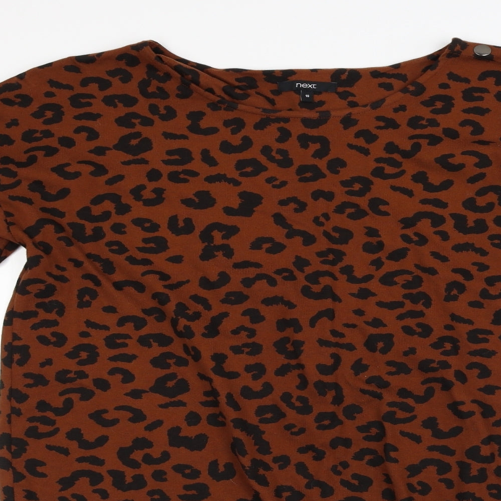 NEXT  Womens Brown Animal Print  A-Line  Size 18