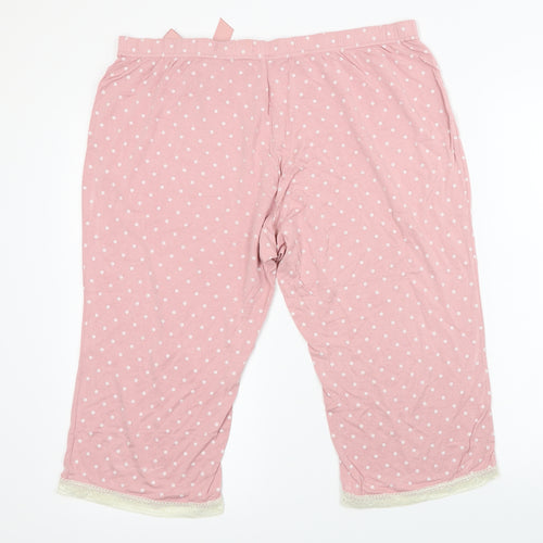 Presence  Womens Pink Polka Dot  Cropped Trousers Size 16