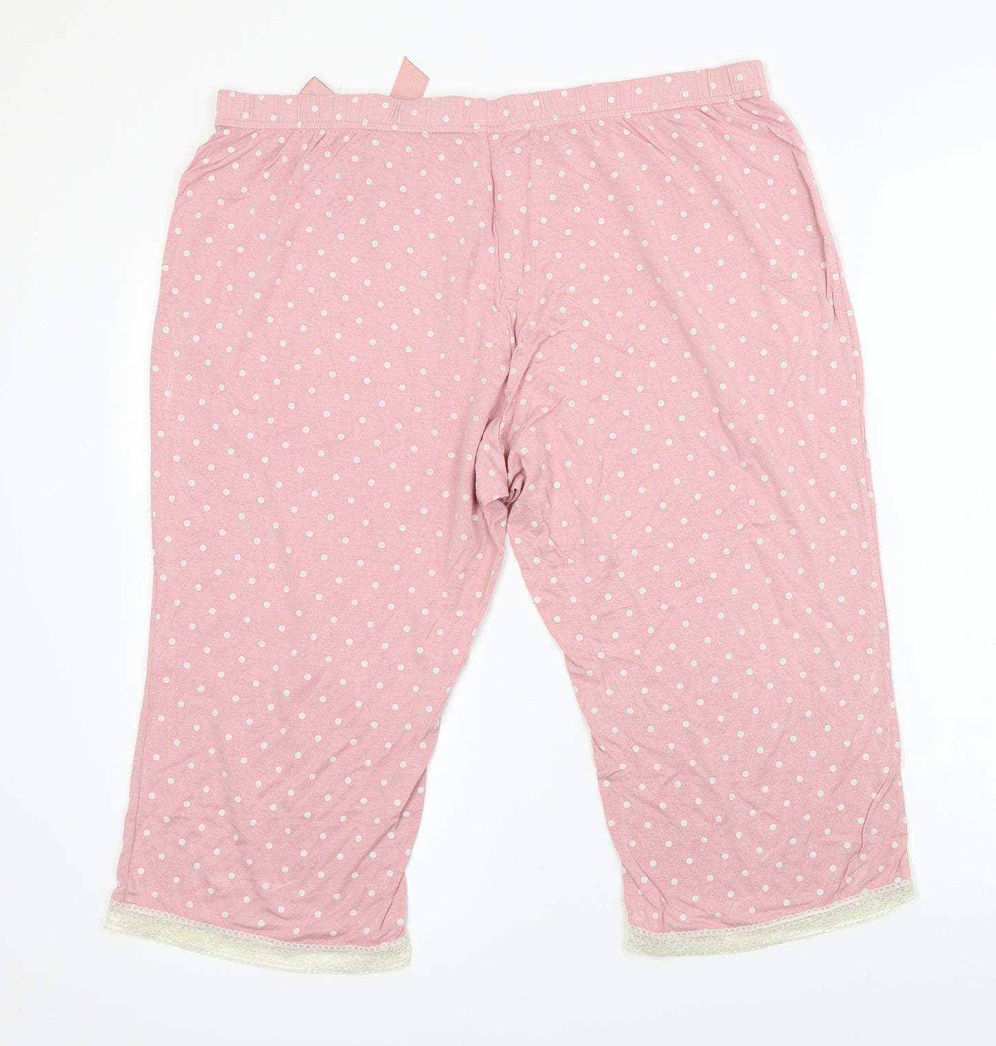 Presence  Womens Pink Polka Dot  Cropped Trousers Size 16