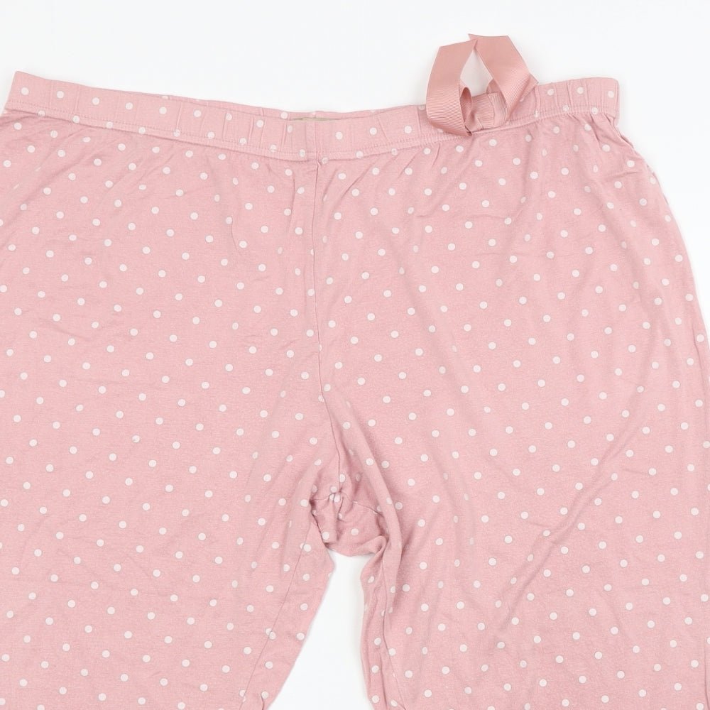 Presence  Womens Pink Polka Dot  Cropped Trousers Size 16