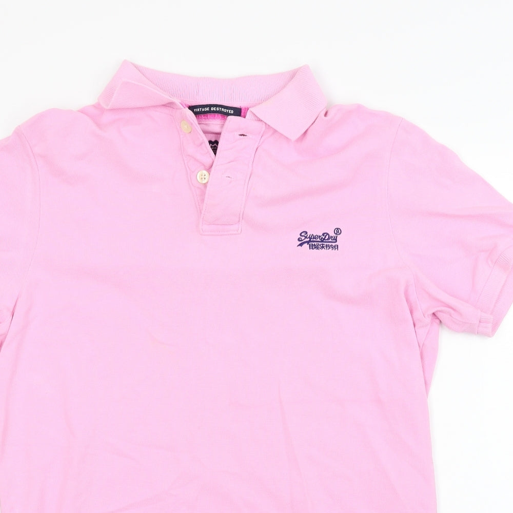 Superdry  Mens Pink    Polo Size XL