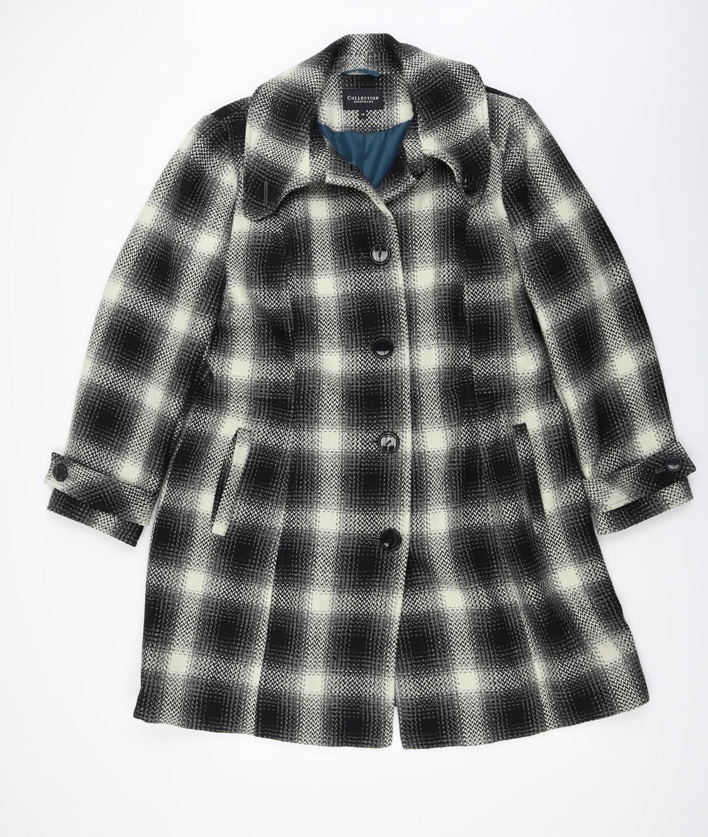 Debenhams  Womens Ivory Check  Jacket Coat Size 18