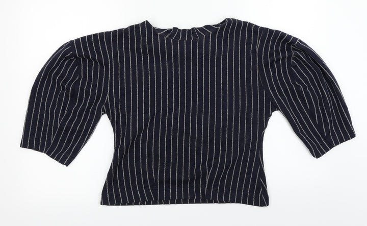 NEXT  Womens Blue Striped  Basic T-Shirt Size 10
