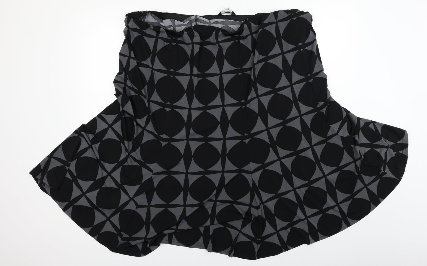 wardobe essentials Womens Black Herringbone  A-Line Skirt Size 26