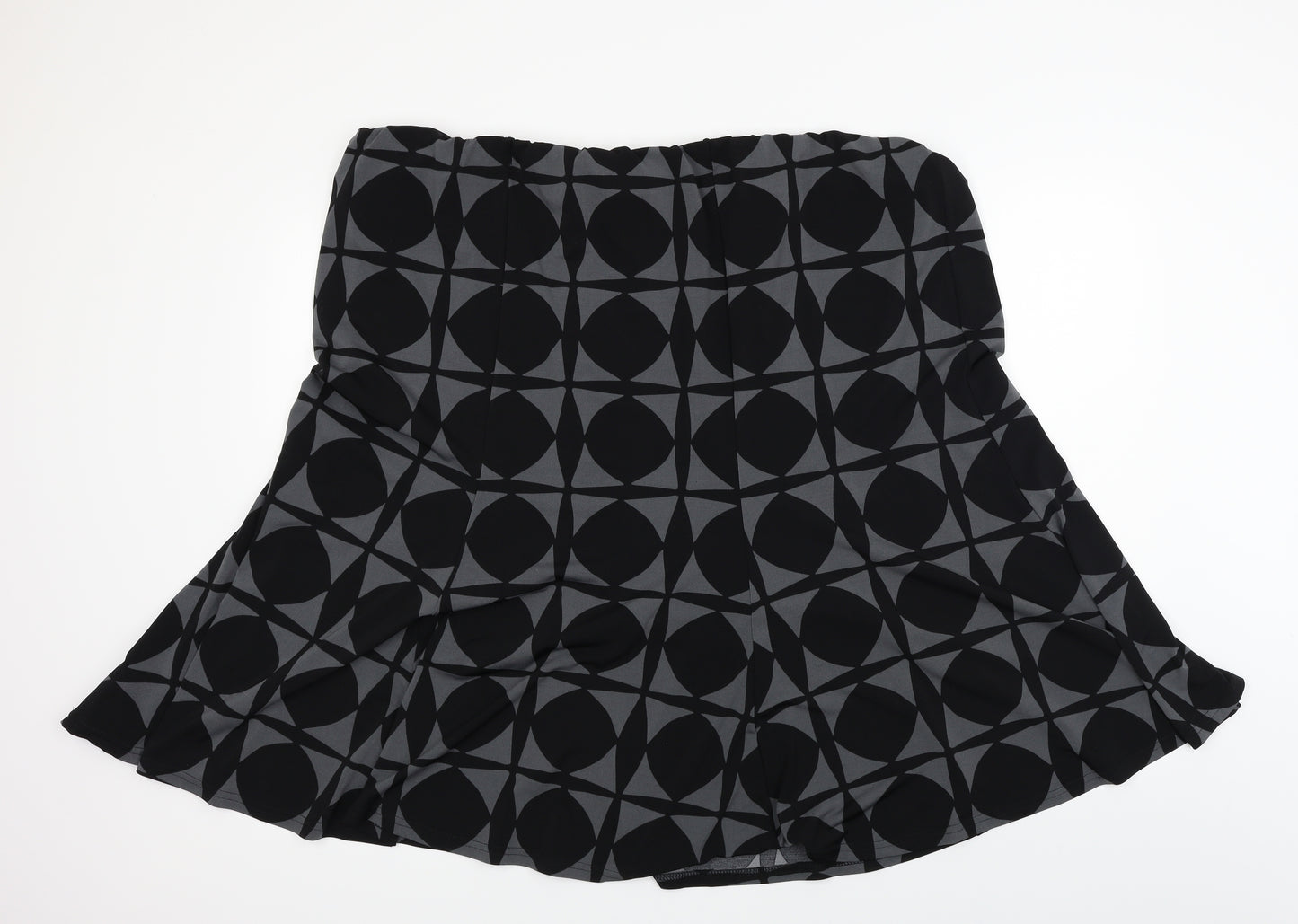 wardobe essentials Womens Black Herringbone  A-Line Skirt Size 26