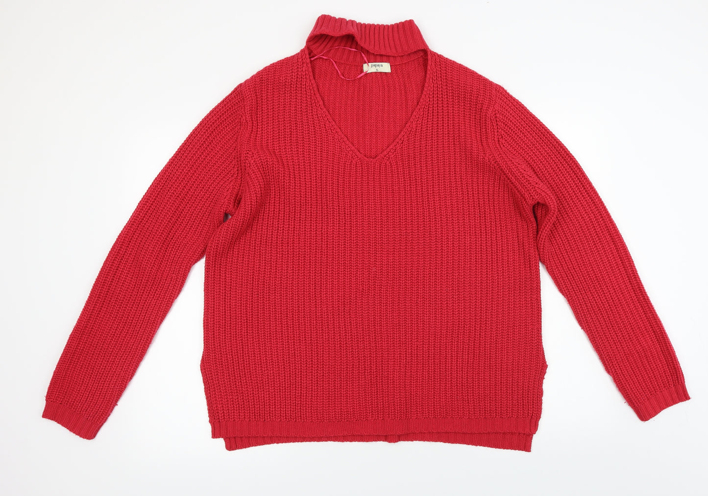 Papaya  Womens Orange   Pullover Jumper Size XL