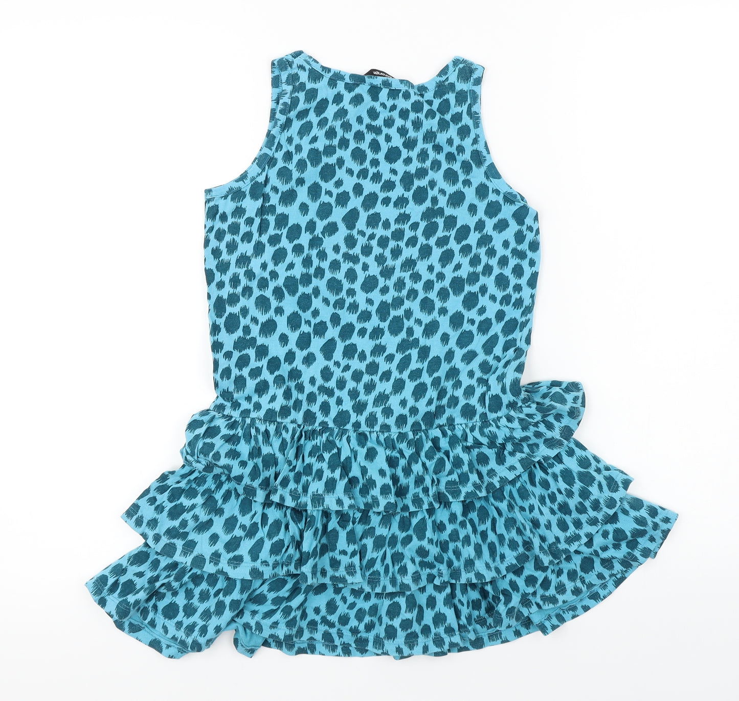 George  Girls Blue Animal Print  A-Line  Size 7-8 Years