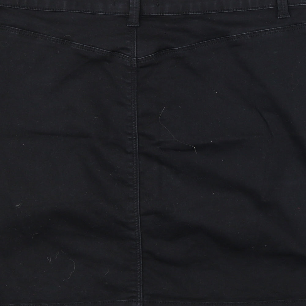 Missguided  Womens Black   A-Line Skirt Size 14