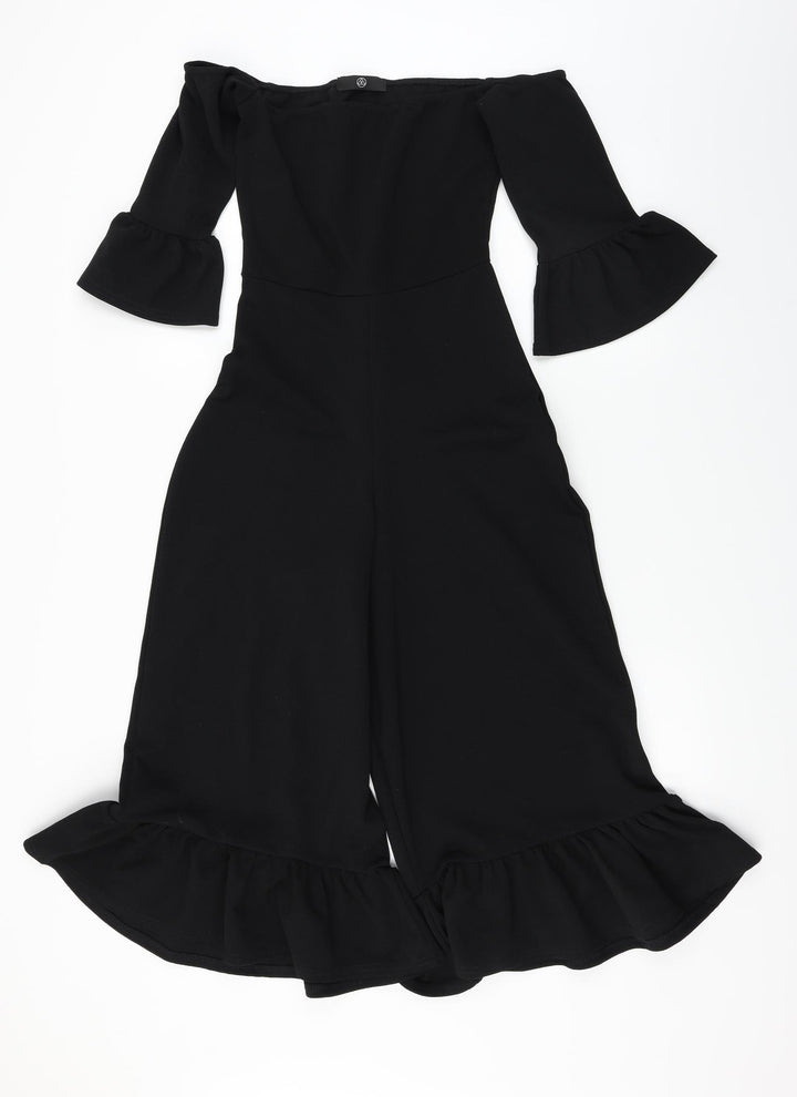 Missguided Womens Black Jumpsuit One-Piece Size 8