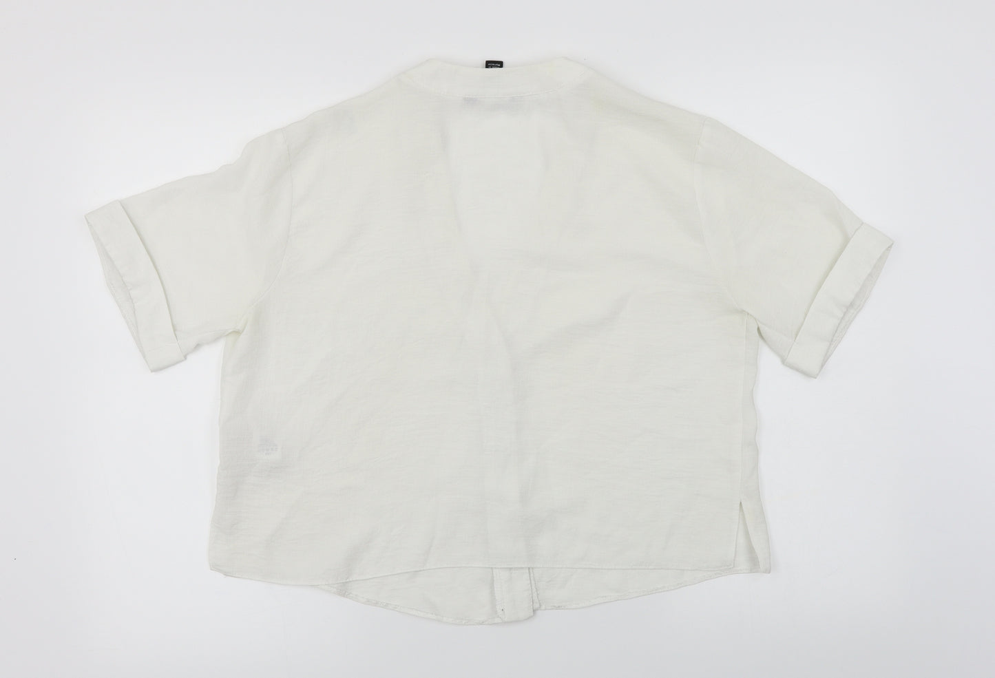 New Look Womens White   Basic Button-Up Size 12