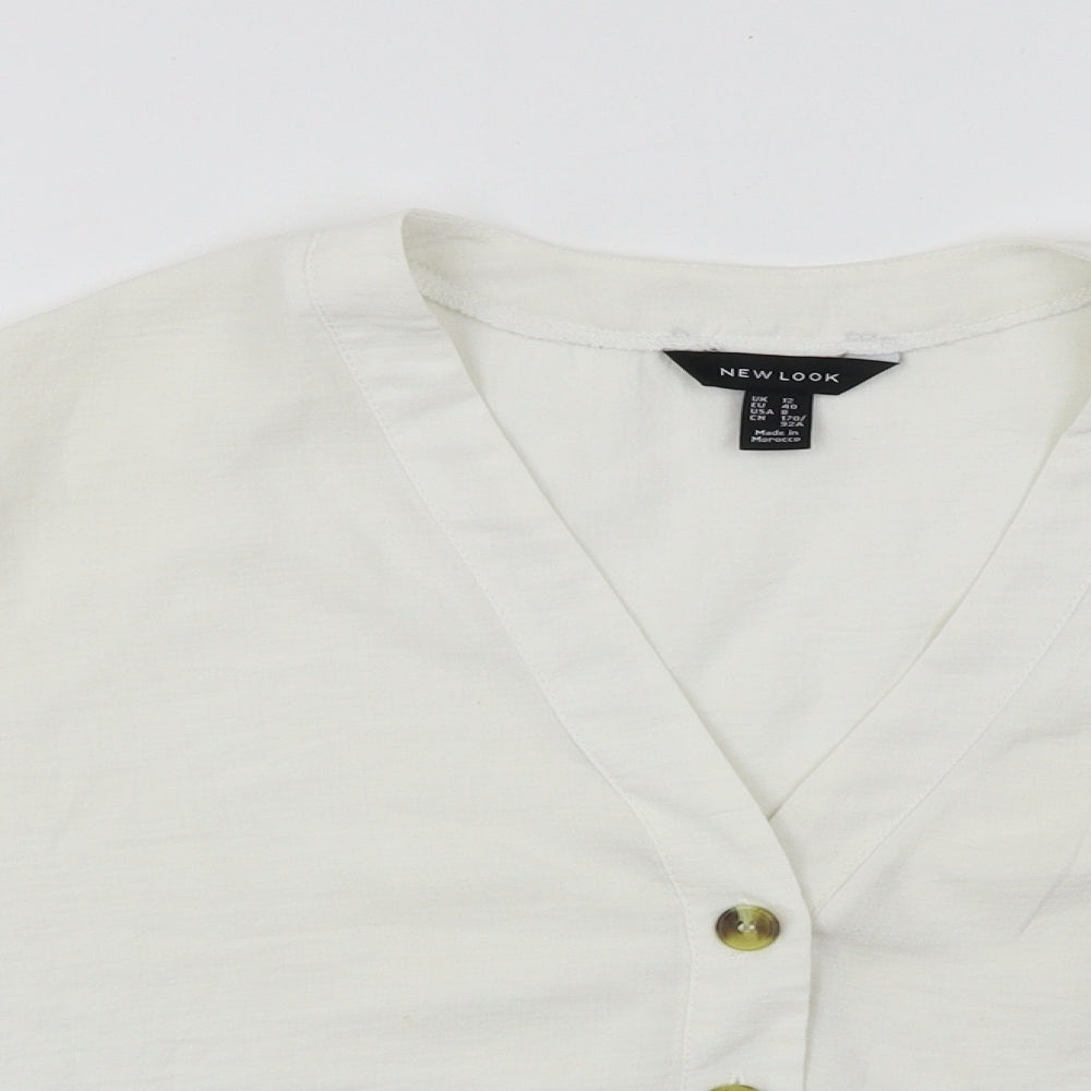 New Look Womens White   Basic Button-Up Size 12