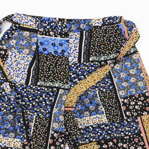 Primark  Womens Black Floral  Trousers  Size 10 L20 in
