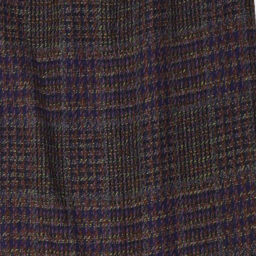 Marks and Spencer Womens Brown Check  A-Line Skirt Size 12