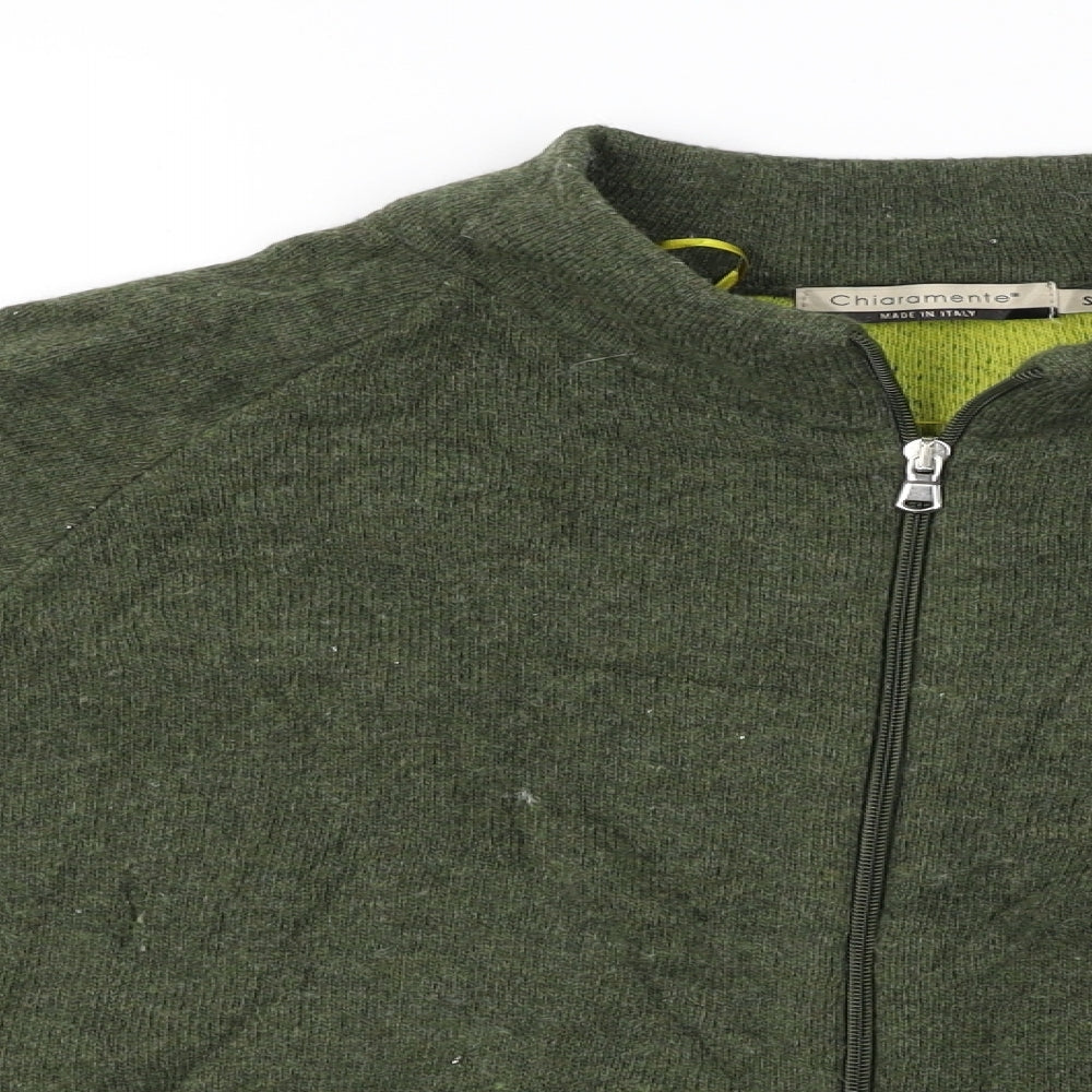 Chiaramente  Womens Green   Full Zip Jumper Size S