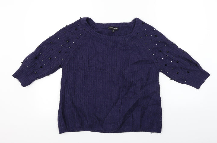 Warehouse Womens Blue Pullover Jumper Size 10