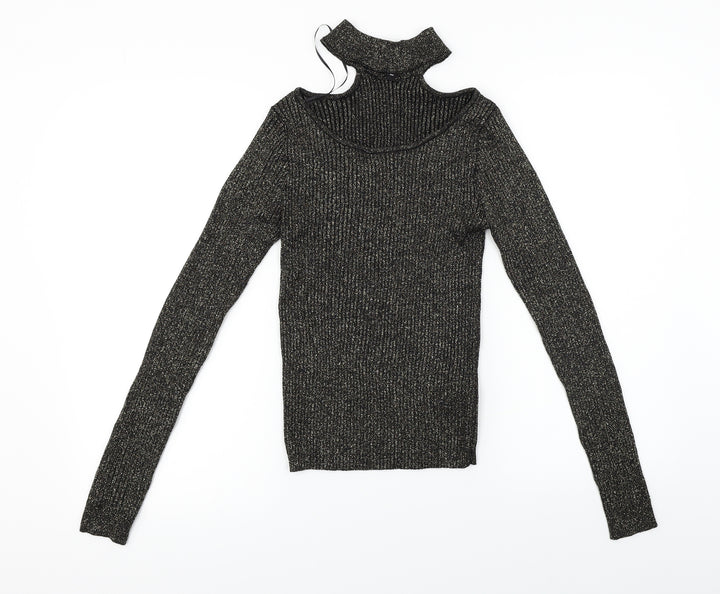 H&M  Womens Black   Pullover Jumper Size S