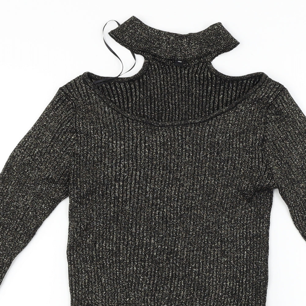 H&M  Womens Black   Pullover Jumper Size S
