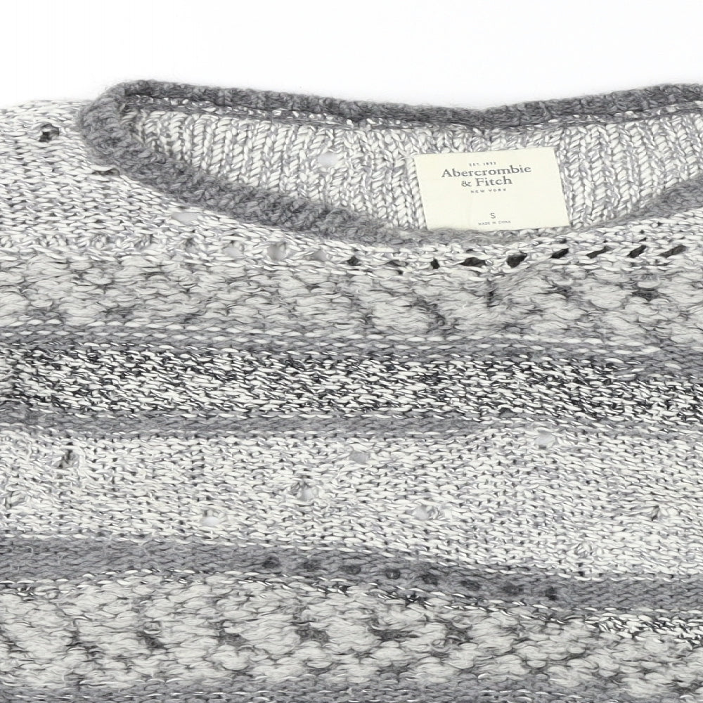 Abercrombie & Fitch  Womens Grey Striped  Pullover Jumper Size S