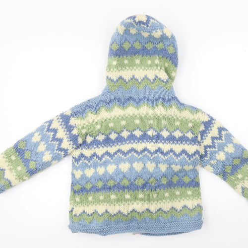 PACHAMAMA  Girls Green Herringbone  Jacket Coat Size 6-7 Years