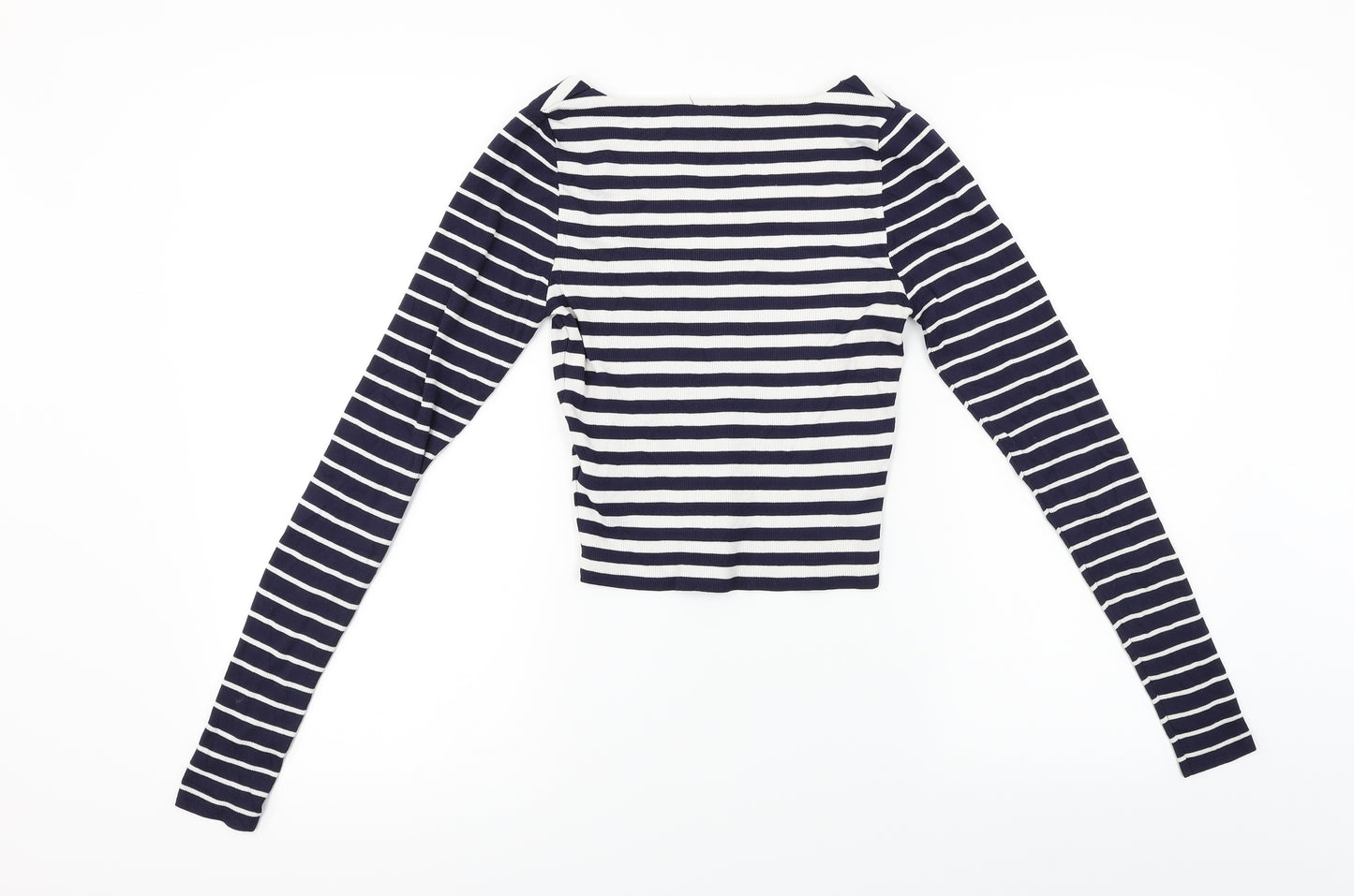 Topshop  Womens White Striped  Cardigan Jumper Size 6